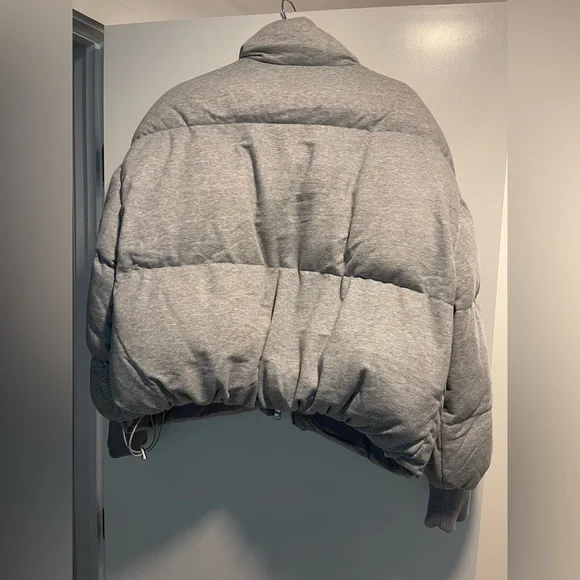 edikted jersey gray puffer jacket - Picture 5 of 7